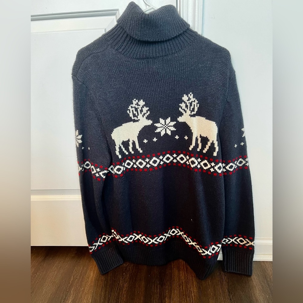 H&M Turtleneck Reindeer Sweater